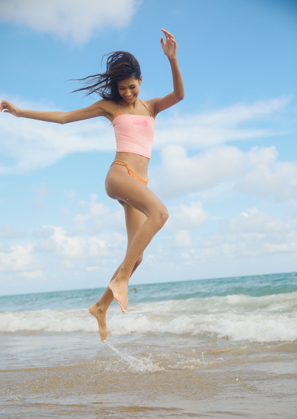 “SAND STILL ON” Bandeau Pink